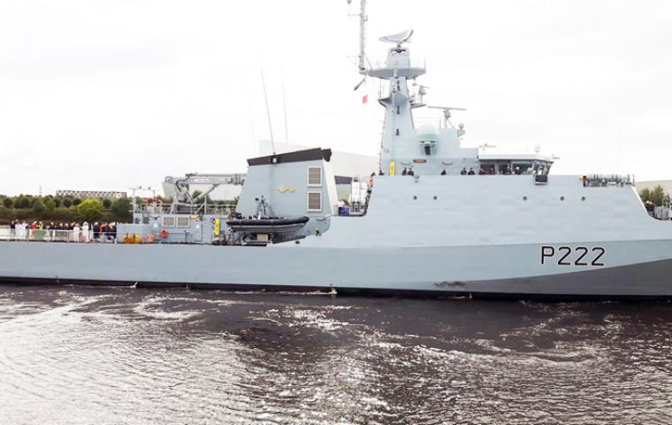  The 90-metre warship, which successfully completed her maiden sea trials in December, will soon be sailed to Her Majesty’s Naval Base Portsmouth