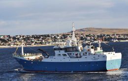 “The Falkland Islands Government obtain almost 60% of its annual revenue from the fishing sector” (Pic R. Goodwin)