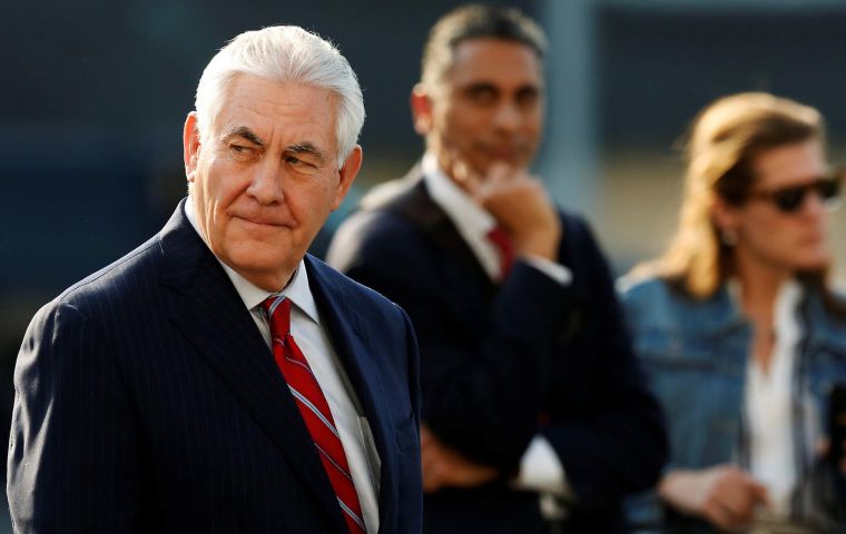 “Let's make sure we have systems in place where we understand who's coming into the country,” Tillerson said. Immigration in U.S. has “gotten out of normal order”