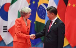 Meeting in Beijing Xi told May the two countries should “add new meaning into the bilateral ties so as to forge an enhanced version of the ‘Golden Era” 