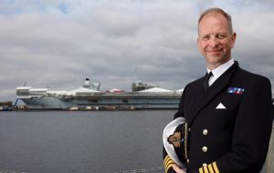 Commanding Officer Captain Jerry Kyd said: “It is a great privilege for me to be bringing our new aircraft carrier to Gibraltar for her first ever overseas port visit.”