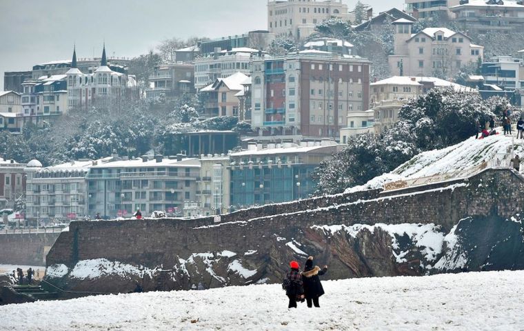 Winter sports have erupted across the region, from skiing on city streets in Britain and France, to skating and sledding in countries where snow is rare.