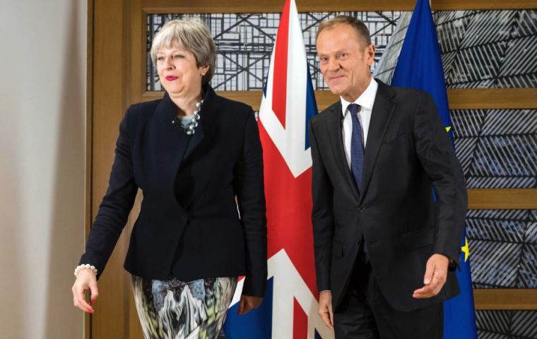 May told Tusk a draft Brexit treaty published by EU was “unacceptable” in its proposal of keeping Northern Ireland effectively in an EU customs union