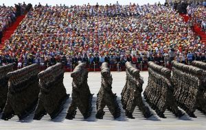 PM Li Keqiang that one of China’s goals is that “unity between the government and the military, and the people and the military, must always be strong as stone” 