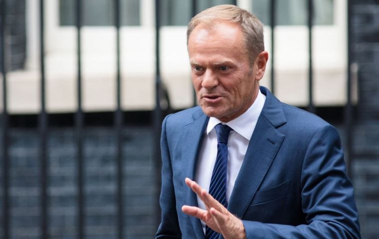 an Parliament's Donald Tusk said the EU wanted an “ambitious and advanced” free trade deal - and continued access to UK waters for EU fishing vessels.