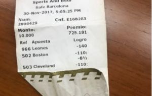 The stamped paper with the initials of the electoral power that is used to capture the vote is being used for sports betting.