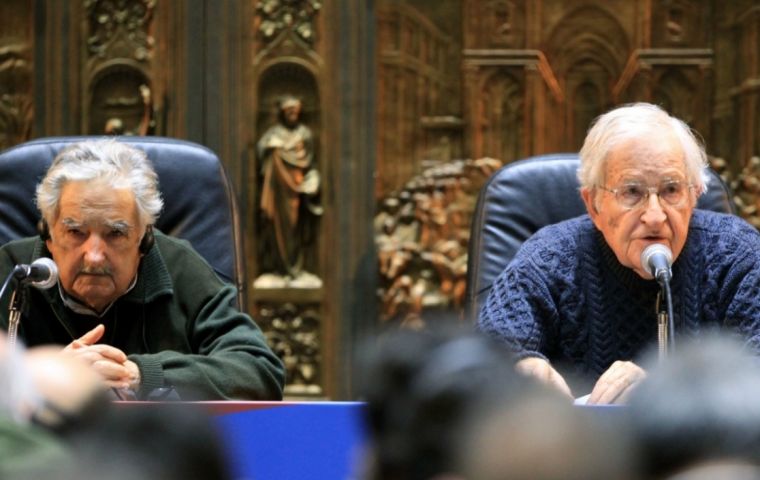 Chomsky said “progressive” governments have been unable to undo the “obscene concentration” of wealth and power, and have fallen to corruption temptation