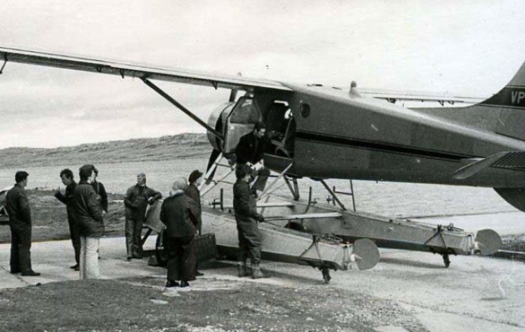 FIGAS has been an integral part of Falklands' life since 1948 and its very first Islander, destroyed in the Falklands War, entered service in October 1979. (Pic ThinkDefence)