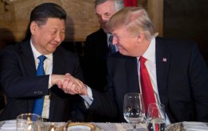 Trump said he’s spoken to China's President Xi about the actions and that he continues to have “tremendous respect” for him.“We have a great relationship”