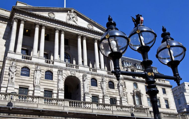 BOE said a majority of officials on its nine-member Monetary Policy Committee agreed to keep the central bank's benchmark interest rate steady at 0.5%