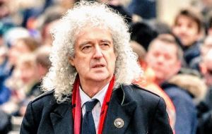 Queen guitarist and astrophysicist Brian May was among th celebrities who attended the ceremony