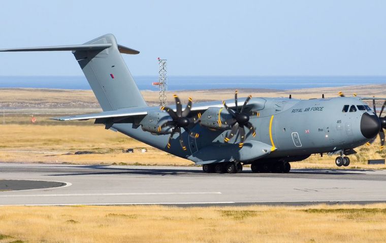 The A400M completed the 20 hour journey from UK last week 