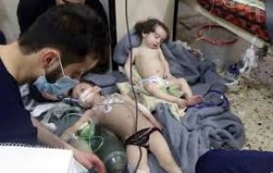 Trump promised a decision on Syria, declaring Russia or any other nation found to share responsibility for chemical weapons attack on civilians will “pay a price.”