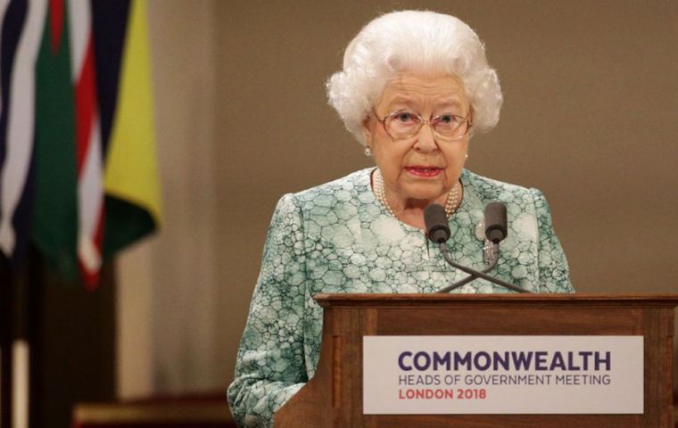In a ceremony at Buckingham Palace, the queen said she hoped Charles would “carry on the important work” of leading the Commonwealth
