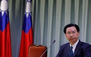 Taiwan's foreign minister Joseph Wu said the government “deeply regrets that Dominican Republic and China established ties on May 1”. 