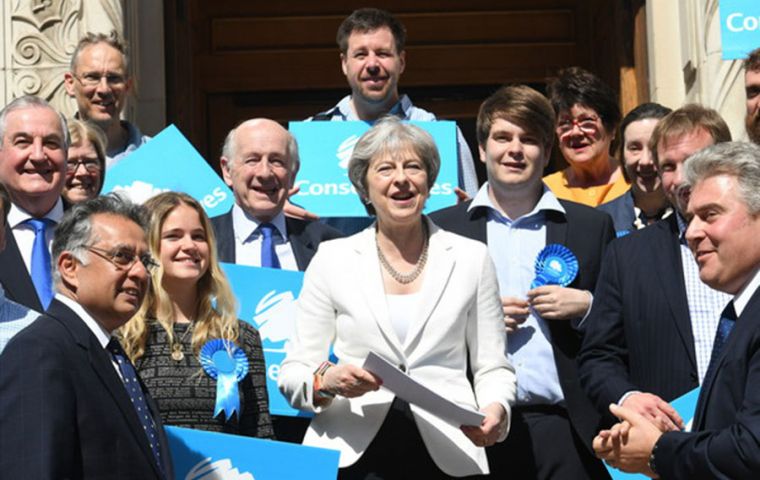 Theresa May visited Wandsworth hailing as a success the fact that Labour had failed to capture a borough that has been under Conservative control for 40 years.