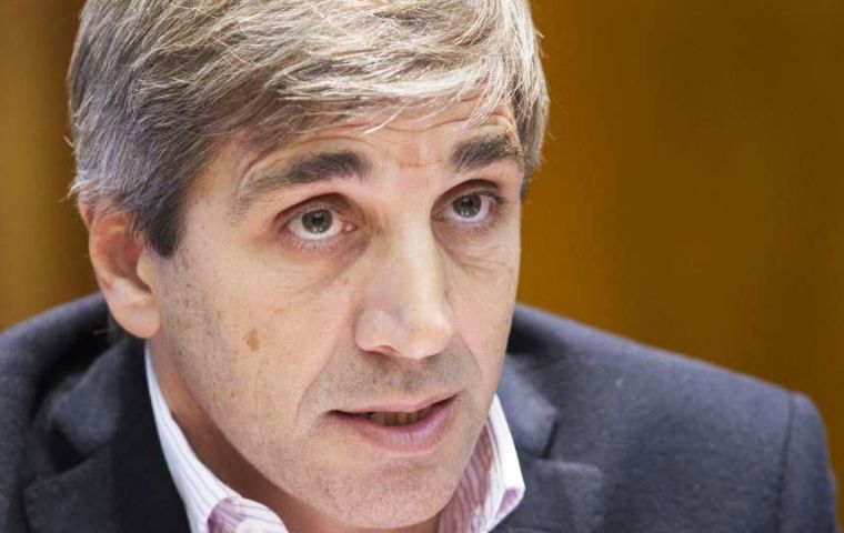 Finance Minister Luis Caputo said the IMF deal would guarantee financing through the end of President Macri's first term in December 2019