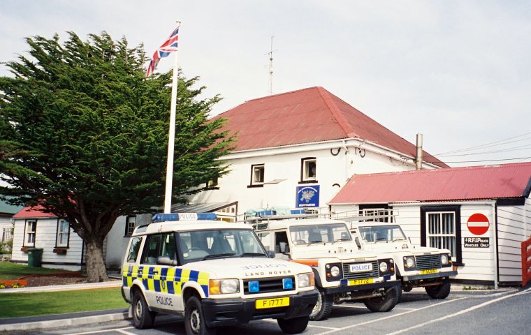 Royal Falkland Islands Police station in Stanley 
