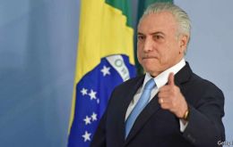 “We are responsible and proud for having taking the country out of its worst recession in history”, said Michel Temer