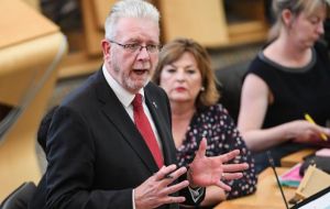 “The UK Government are asking the Scottish Parliament to trust that they will not take powers without our consent”, said Brexit Minister Mike Russell