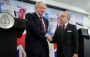 “I certainly intend to be among the first passengers,” Johnson said following the announcement from his Argentine counterpart Jorge Faurie in Buenos Aires  
