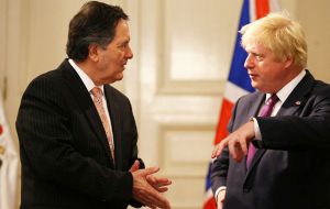 Boris Johnson with his counterpart Roberto Ampuero