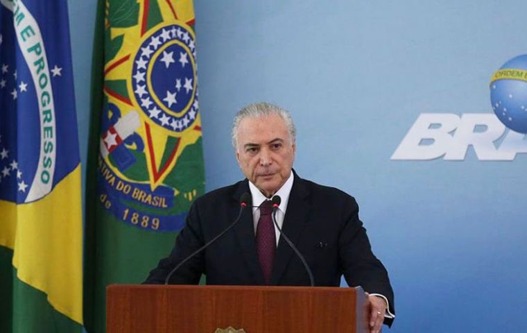 “We gave everything they have asked for,” said Temer of the measures, expected to cost Brazilian taxpayers some 10 billion reais (US$ 2.7 billion). 