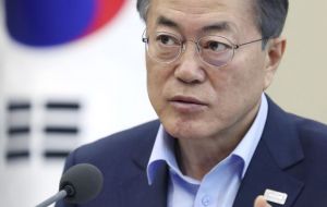 South Korean president Moon Jae-in 