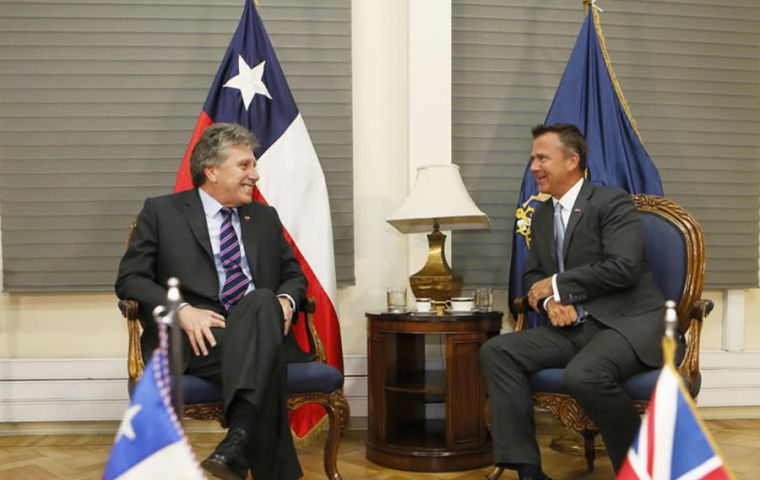Minister Mark Lancaster made a protocol call on Chilean Minister of Defence, Mr. Alberto Espina 