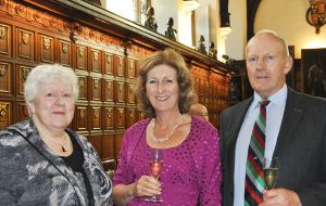 Former Councillor Jan Cheek, Colonel Mike Bowles, veteran of the 1982 war and FIA Committee member and Mrs. Rosamund Bowles.