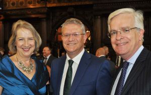  Falklands-Representative Sukey Cameron,Mr.Andrew Rosindell MP, and Sukey's husband, Mr. Howard Pullen