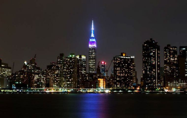 Each year on the evening of World Oceans Day, the  Empire State Building is lit in blue to honor the world’s oceans. 