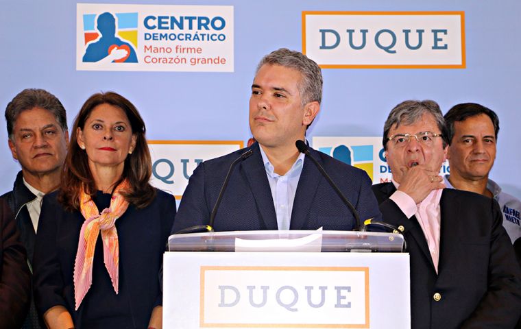 Duque has promised to overhaul the 2016 peace deal with the Revolutionary Armed Forces of Colombia (FARC) and cut taxes