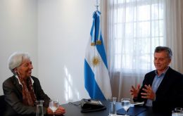 Christine Lagarde with president Mauricio Macri during her recent visit to Argentina 