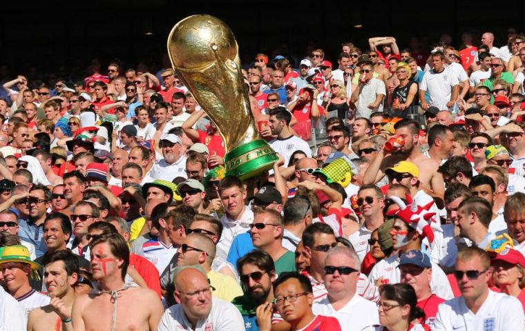FIFA said 2.2 million fans had attended matches so far and of 1.6 million Fan IDs issued, 874,000 were sent to Russian citizens, China 61,000 and US citizens 50,000