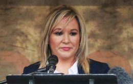 Michelle O’Neill said any return of physical infrastructure at the border between Northern Ireland and Ireland after Brexit would be a security threat