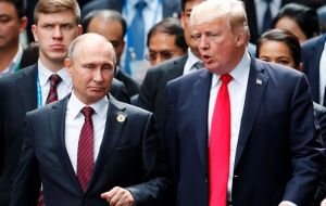 “President Putin says it's not Russia. I don't see any reason why it would be” replied Trump who blamed poor relations with Russia on past US administrations