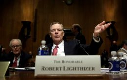 The retaliatory tariffs on up to a combined US$28.5 billion worth of U.S. exports are illegal under WTO rules, U.S. Trade Representative Robert Lighthizer said. REUTERS/Yuri Gripas