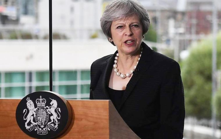 PM May accepted a hard border between Northern Ireland and the Irish Republic once Britain leaves the bloc would be “almost inconceivable”