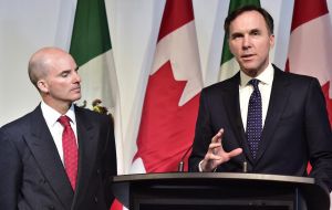 Gonzalez Anaya said he discussed modernizing the 24-year-old NAFTA agreement during a bilateral meeting with his Canadian counterpart, Bill Morneau