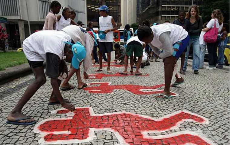 On 23 July 1993 eight boys who were sleeping rough near Rio's Candelária Church were killed by off duty officers as part of a non official “extermination” policy