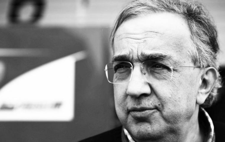 Marchionne, who was also Ferrari's chairman, had led the combined company for more than a decade and planned to step down next year