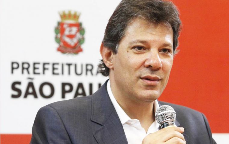 Haddad, 55, of Lebanese-Christian descent, lost his 2016 bid for re-election to Sao Paulo’s city hall in a stunning first round defeat to rising conservative Joao Doria