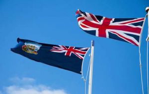 A second pole could also be installed which would allow both the Union and Falkland flags to fly side-by-side 