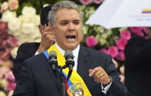 The new president said he believed in “the demobilization, disarmament and reinsertion of the guerrilla base” into society under the accord with the FARC