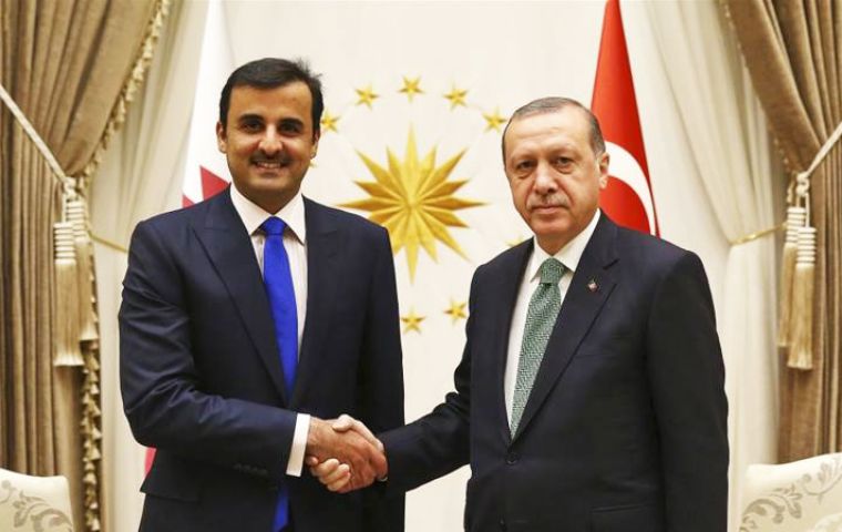 The announcement followed a meeting of the Amir with the Turkish president Recep Tayyip Erdogan on Wednesday in Ankara