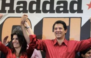 Former Sao Paulo Mayor Fernando Haddad was registered as the left-leaning party's vice presidential candidate.