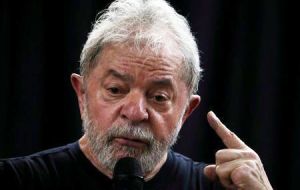 “I will only not be a candidate if I die, give up or am ripped from the race by electoral authorities,” Lula da Silva said in a message read to the crowd by Haddad