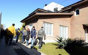 Later in the afternoon, another search warrant was executed at the Kirchner's vast country getaway in Rio Gallegos in the southern Patagonia region