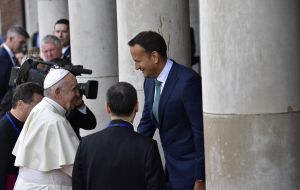 Pope Francis heard Mr Varadkar, a gay man, speak out against the traditional Catholic teaching on the family